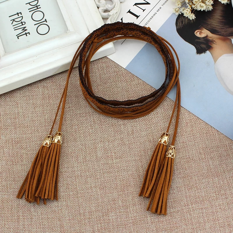Belts Fashion National Style Hollow Tassel Tie Strap Waist Chain Women's Waistband Dress Accessories