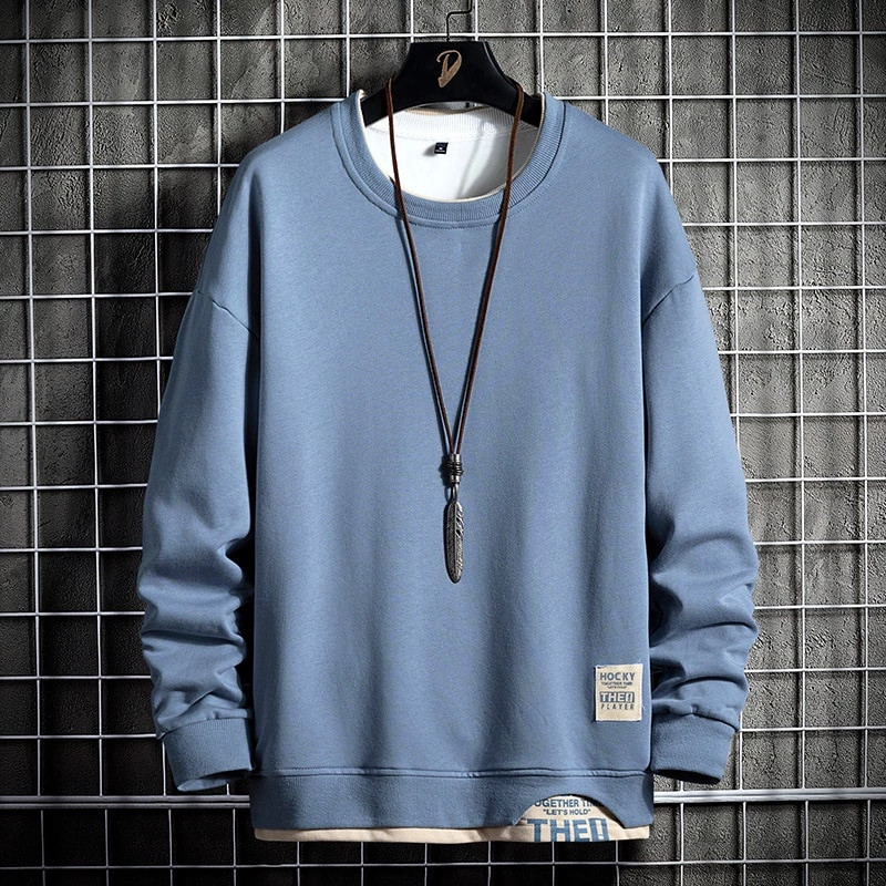 Men's Sweatshirts Hip Hop Harajuku Hoodie Fashion Streetwear Mens Hoodies Crew Neck Long Sleeve Casual Clothing Pullover